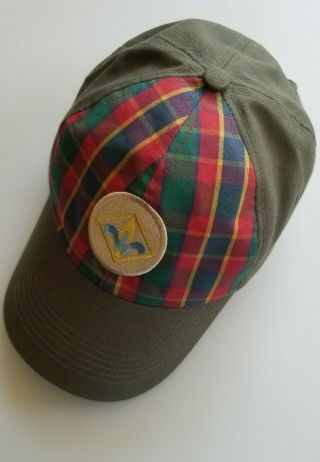 Cub Scout Webelos Plaid Uniform Cap Hat Flex Fit Size S/m Small Medium
