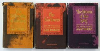 1965 Vintage Lord Of The Rings 3 - Book Set In Dustjacket W/ Maps By J R R Tolkien
