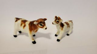 Vintage Bone China Japan Miniature Cows Farm Animals