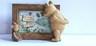 Disney Classic Winnie The Pooh And Piglet Faux Wood Picture Frame By Charpente