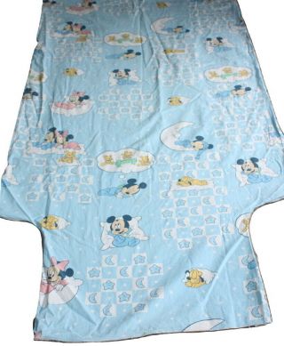 Vintage Disney Cti Pluto Minnie Mickey Baby Duvet Cover Pillowcase Cute