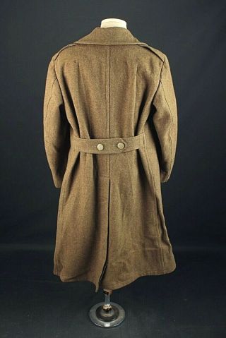 Men ' s 1940s WWII US Army Wool Overcoat 40 Reg Med 40s WW2 Vtg OD Trench Coat 3