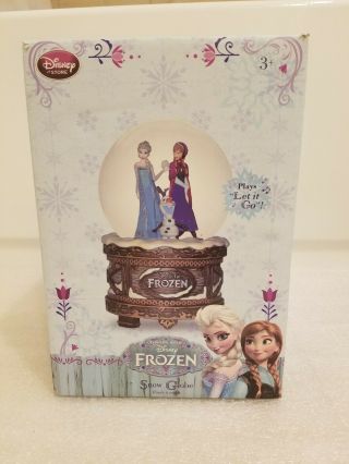 Disney Store Frozen Anna Elsa Olaf Snow Globe