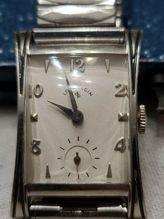 Vintage Lord Elgin 14kt White Gold Filled Watch