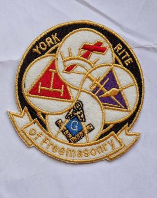 York Rite Of Freemasonry Masonic Freemason Knights Templar Iron On Patch