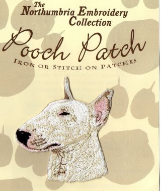 English Bull Terrier Embroidered Pooch Patch
