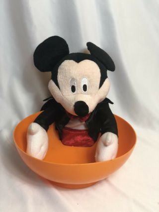Disney Mickey Mouse Halloween Motion Activated Vampire Candy Bowl Trick Or Treat