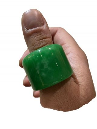Chinese Jade Archer Ring -