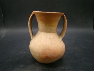 Chinese Neolithic Age Period Pottery 2 Handles Jar X9615