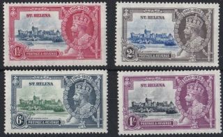 Auct422) St.  Helena 1935 Kgv Silver Jubilee,  1½d,  2d,  6d & 1/ - Set Of 4 Mlh