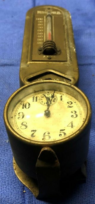 Vintage Minneapolis Honeywell Tycos Thermostat Regulator Clock Model 77 Art Deco