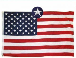3x5 Ft American Flag Us Flag Brass Flag With Grommet Embroidered Usa