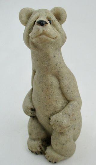 Vintage 2000 Quarry Critters Billy Bear By Second Nature Design Stone Figurine