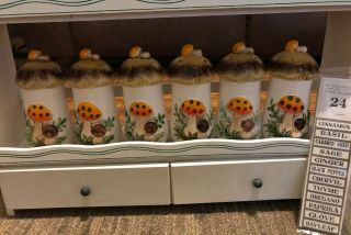 Vintage MERRY MUSHROOM Sears Roebuck Spice Shakers 1977Made/JAPAN With Labels 3