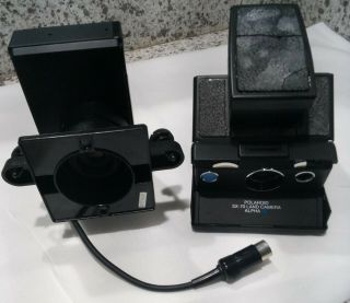 Vintage Polaroid Sx 70 Land Camera Alpha Se,  35mm Adapter