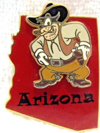 2002 Disney 3d Trading Pin State Character Arizona Big Pete From Two Gun Mickey