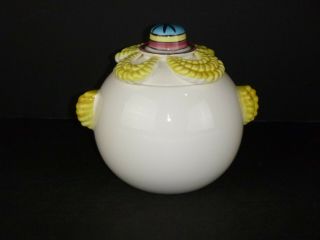 Vtg 40s 50s Royal Sealy Google Eye Pixie Canister Cookie Biscuit Jar Googly 3