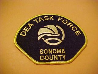Sonoma County California Dea Task Force Police Patch Shoulder Size