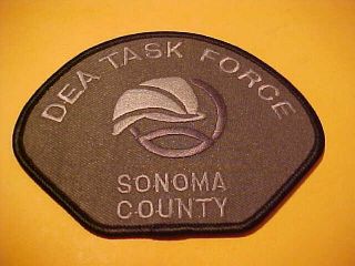 Sonoma County California Dea Task Force Police Patch Shoulder Size Green