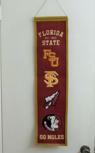 Florida State University Seminoles Felt Banner Go Noles Ncaa