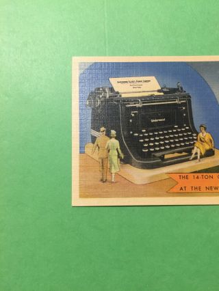 Zg 966 Linen 14 Ton Giant Underwood Master Typewriter York Worlds Fair 1939 2