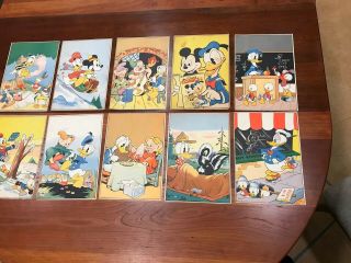 (10) Vintage Walt Disney Prod.  Prints Donald Duck Mickey Mouse 6.  5” X 9.  5”