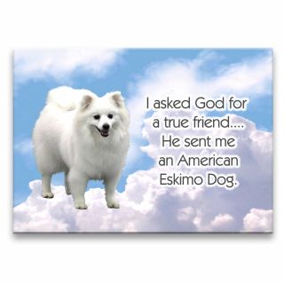 American Eskimo Dog True Friend From God Fridge Magnet