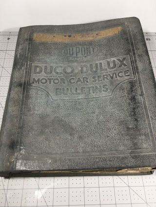 Vintage 1940’s Dupont Duco - Dulux Paint Chip Service Bulletins Book Guide