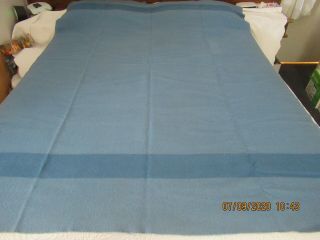 Vintage Hudson Bay 3 1/2 Point Blue Blanket 60x78 "