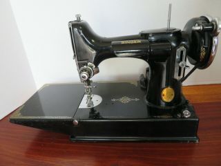 Vintage Singer Featherweight 221 Sewing Machine With Case Parts