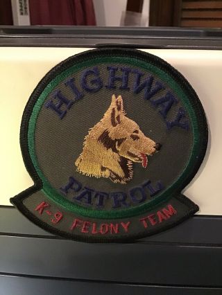 Florida Highway Patrol K - 9 Felony Team Patch Subdued