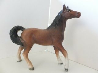 Vintage Ceramic Porcelain Horse Figurine Light Brown Gift Craft No Number