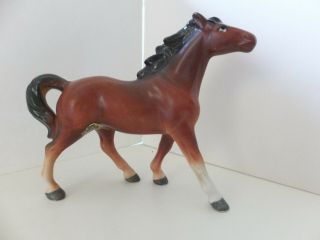 Vintage Ceramic Porcelain Horse Figurine Chestnut Gift Craft 7415