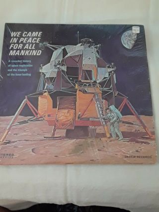 We Came In Peace For All Mankind 1969 Vinyl Lp Record 12” Apollo Moon Landing