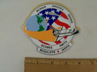 Vintage Nasa Space Shuttle Sts - 51 - L Challenger Mission Crew Patch Decal Sticker