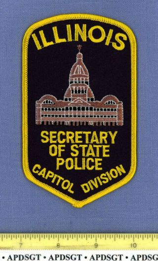 Illinois Secretary Of State Capitol Division Police Patch Capitol Building