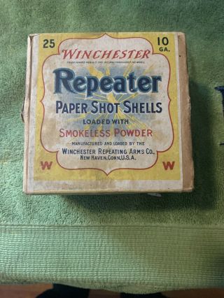10 Gauge Winchester Repeater Paper Shot Shells.  Empty Box Only