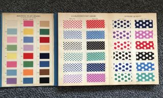 Vintage 1933 Textile Sample Book with Swatches - Cotton Fabrics with Colorways 2