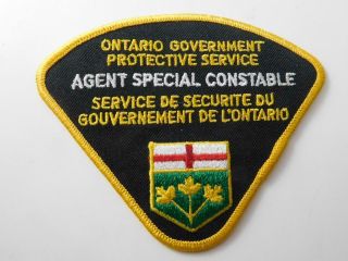Ontario Government Protective Services Police Special Constable Patch Badge