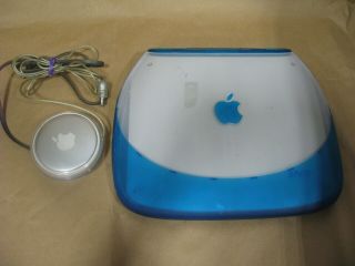 Vintage Apple Mac Ibook G3 M2453 Clamshell Blue Computer For Parts/repair