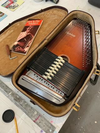 Vintage Oscar Schmidt Airline Autoharp 36 String 15 Chord W/ Case