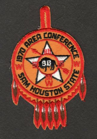 Bsa Boy Scout Patch Oa 1970 Area 9b Conference Sam Houston State