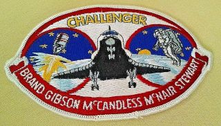 Space Shuttle Challenger Patch Nasa Brand Mccandless Stewart Gibson Mcnair Oval.