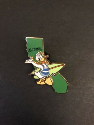 2002 Disney World Pin State Character Series California 14929 Donald Duck Golden
