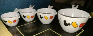 Retired Disney Mickey Mouse Kitchen Measuring Cups Set Of 4