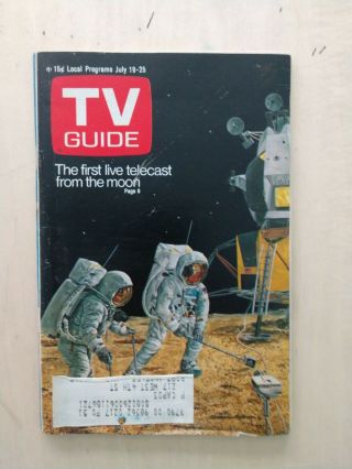 Tv Guide - July 19 - 25 1969 - Moon Landing