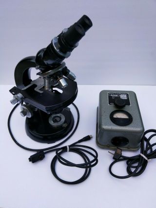 Carl Zeiss - Vintage Microscope With Regal Transformative Transformer Germany