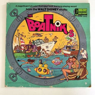 Vintage 1970 Walt Disney Studio The Boatniks Vinyl Lp St - 3999 & Illustrated Book