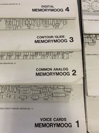 Vintage 1980’s MOOG Synth Memorymoog Service Schematics 1 - 7 2