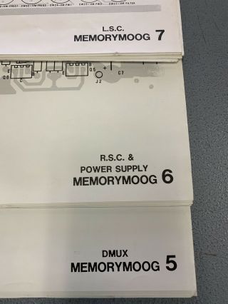 Vintage 1980’s MOOG Synth Memorymoog Service Schematics 1 - 7 3